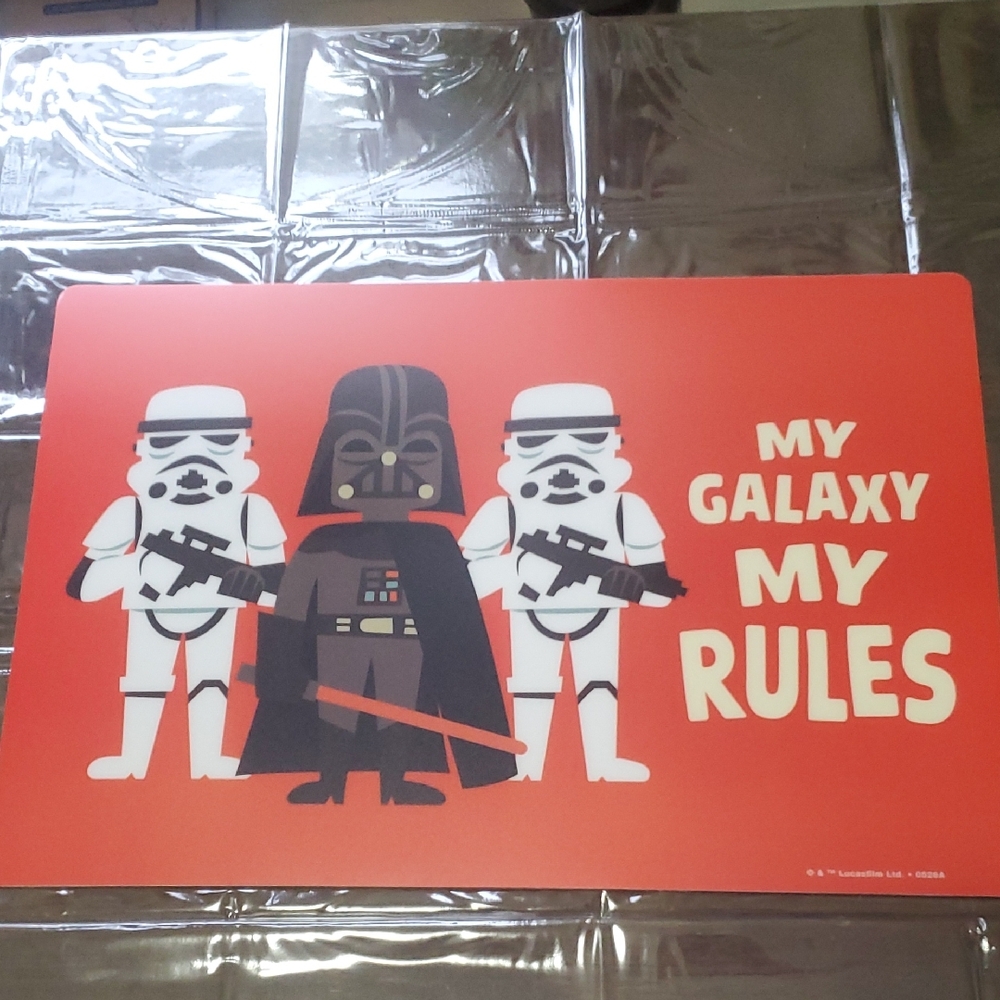 Star Wars Placemat in Red with Darth Vader and Stormtroopers